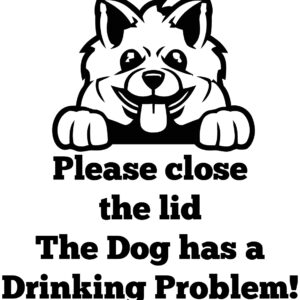 Breed Decal - The Dog Has A Drinking Problem - Pomeranian