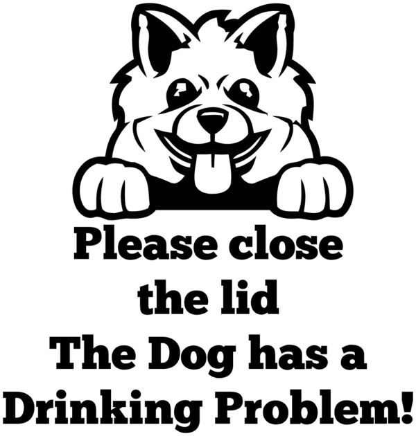 Breed Decal - The Dog Has A Drinking Problem - Pomeranian