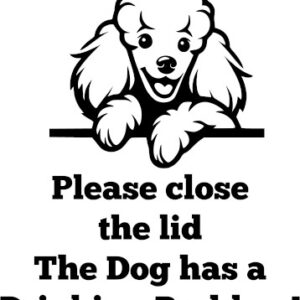 Breed Decal - The Dog Has A Drinking Problem - Poodle