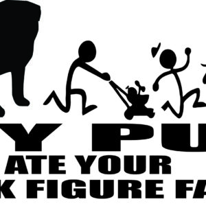Breed Decal - My Pug Ate Your Stick Figure Family