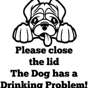 Breed Decal - The Dog Has A Drinking Problem - Pug