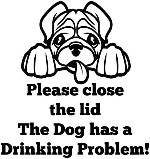 Breed Decal - The Dog Has A Drinking Problem - Pug