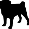 Breed Decal - Silhouette Pug