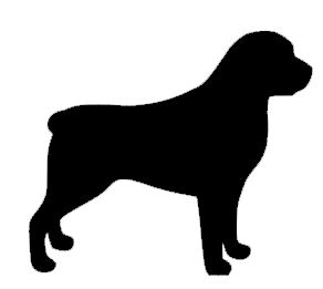 Breed Decal - Silhouette Rottweiler