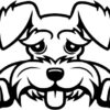 Breed Decal - Peeking Schnauzer