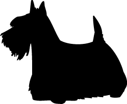 Breed Decal - Silhouette Scottish Terrier