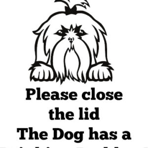 Breed Decal - The Dog Has A Drinking Problem - Shihtzu