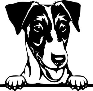 Breed Decal - Peeking Smooth Fox Terrier