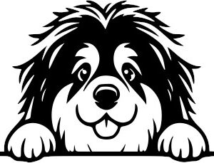 Breed Decal - Peeking Tibetan Mastiff