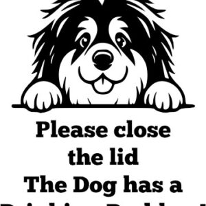 Breed Decal - The Dog Has A Drinking Problem - Tibetan Mastiff
