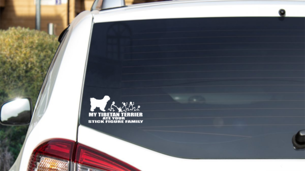 Breed Decal - My Tibetan Terrier Ate Your Stick Figure Family