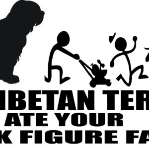 Breed Decal - My Tibetan Terrier Ate Your Stick Figure Family