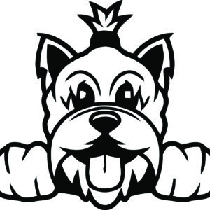 Breed Decal - Peeking Yorkshire Terrier
