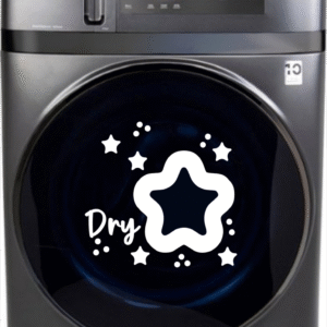Moon & Stars Laundry Dryer Decal Sticker - Whimsical Home Decor for Laundry Rooms