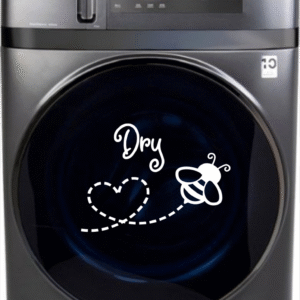"Charming Honey Bee Laundry Dryer Decal Sticker - Cute Home Decor for Laundry Room"