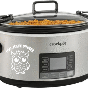 "Crock-pot Instant Pot Decal Sticker - Adorable Owl Design for Fun Dinner Prep"
