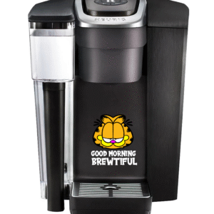 Brewtiful Garfield Decal Sticker for Keurig Coffee Maker - Fun & Stylish Kitchen Accessory