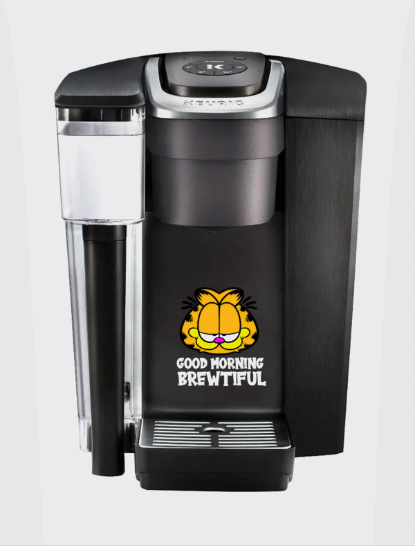 Brewtiful Garfield Decal Sticker for Keurig Coffee Maker - Fun & Stylish Kitchen Accessory