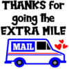 Extra Mile Mailbox Thank You Decal Sticker - Perfect Gratitude Gift for Neighbors