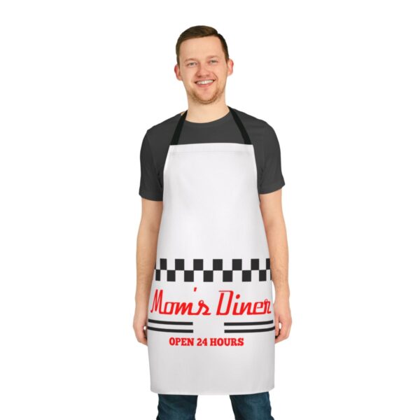 Fun Mom's Apron - 'Mom's Diner Open 24 Hours' - Perfect Gift for Moms Who Love Cooking