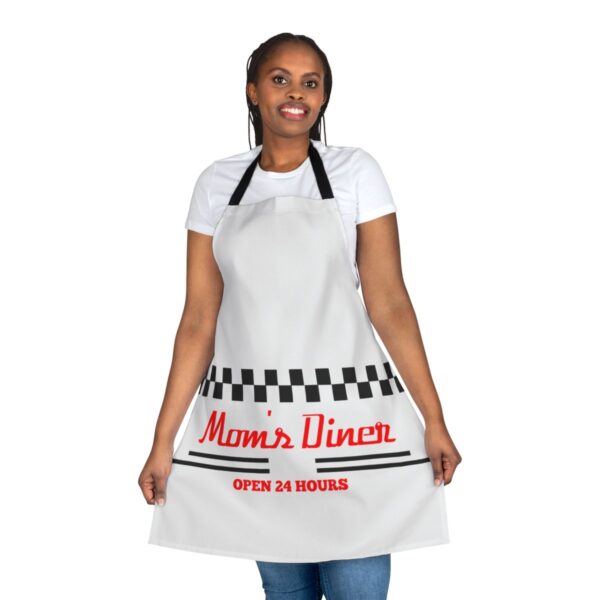 Fun Mom's Apron - 'Mom's Diner Open 24 Hours' - Perfect Gift for Moms Who Love Cooking