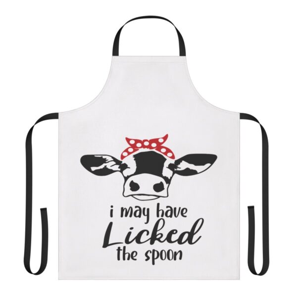 Fun Bandana Cow Apron - 'I May Have Licked The Spoon' - Perfect Gift for Cooking Lovers