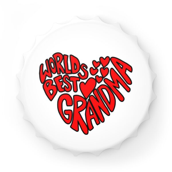 World's Best Grandma Bottle Opener - Unique Gift Idea for Grandma - Fun Kitchen Tool for Mother's Day, Housewarming & Birthdays