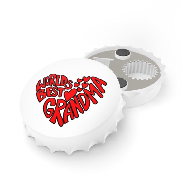 World's Best Grandma Bottle Opener - Unique Gift Idea for Grandma - Fun Kitchen Tool for Mother's Day, Housewarming & Birthdays