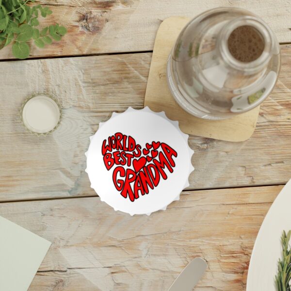 World's Best Grandma Bottle Opener - Unique Gift Idea for Grandma - Fun Kitchen Tool for Mother's Day, Housewarming & Birthdays