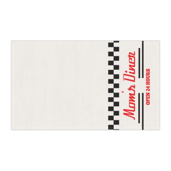 Vintage 'Mom's Diner' Polyester Tea Towels – Open 24 Hours | Retro Kitchen Decor & Gift Idea