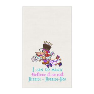 Magical Cotton Tea Towels - 'I Can Do Magic, Believe It or Not!' - Ideal for Disney Fans & Celebration Decor