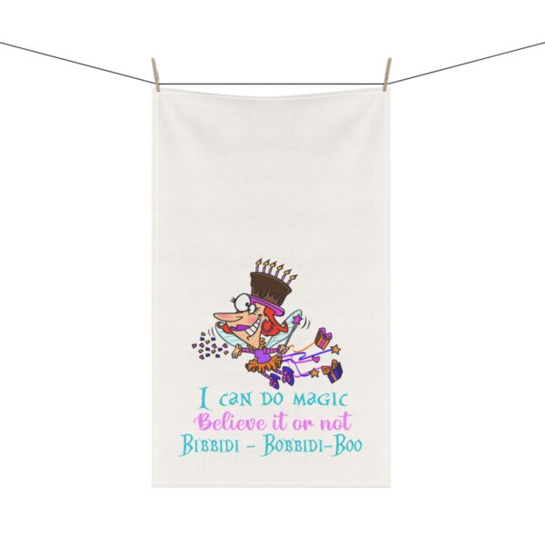 Magical Cotton Tea Towels - 'I Can Do Magic, Believe It or Not!' - Ideal for Disney Fans & Celebration Decor