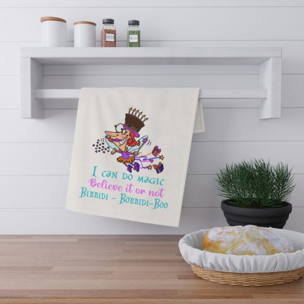 Magical Cotton Tea Towels - 'I Can Do Magic, Believe It or Not!' - Ideal for Disney Fans & Celebration Decor