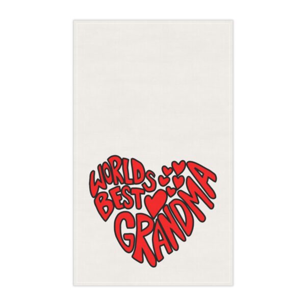 World's Best Grandma Tea Towels - Adorable Cotton Kitchen Gift for Mother's Day & Special Occasions