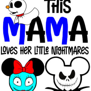 Jack Skellington Inspired 'Mama Loves Her Monsters' Vinyl Decal