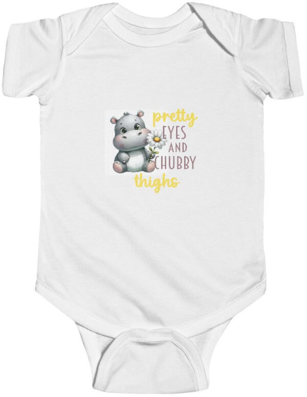 Adorable Infant Bodysuit: Pretty Eyes & Chubby Thighs Charm