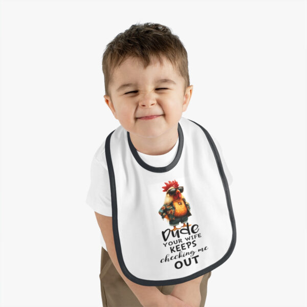 Funny Baby Bib: 'Wife Keeps Checking Me Out' – Jersey Style