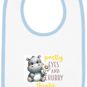 Adorable Baby Bib: Pretty Eyes & Chubby Thighs Design