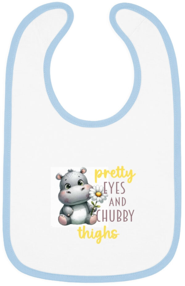 Adorable Baby Bib: Pretty Eyes & Chubby Thighs Design