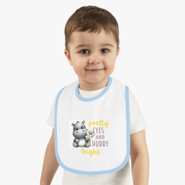 Adorable Baby Bib: Pretty Eyes & Chubby Thighs Design