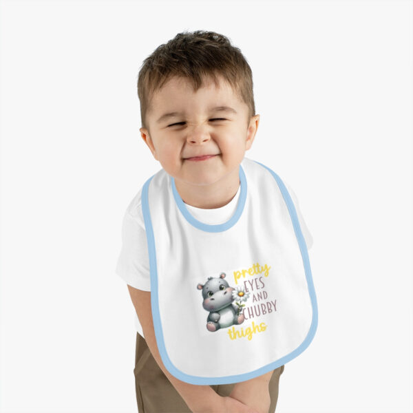 Adorable Baby Bib: Pretty Eyes & Chubby Thighs Design