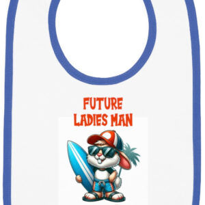 Future Ladies' Man Jersey Baby Bib: Adorably Stylish & Practical