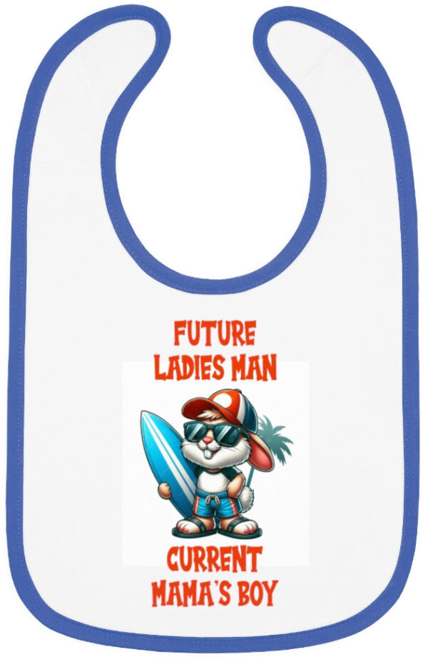 Future Ladies' Man Jersey Baby Bib: Adorably Stylish & Practical