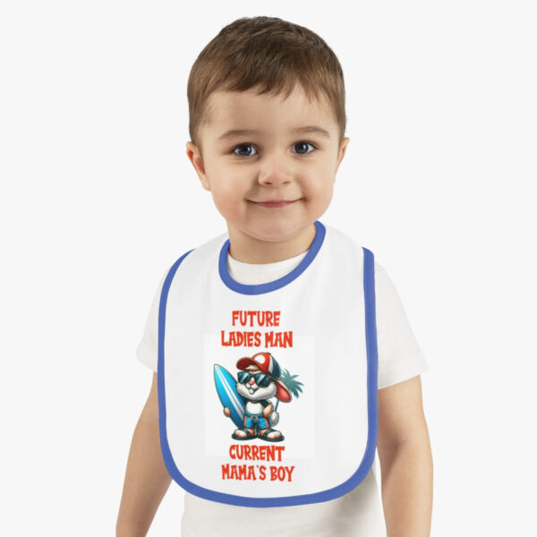 Future Ladies' Man Jersey Baby Bib: Adorably Stylish & Practical