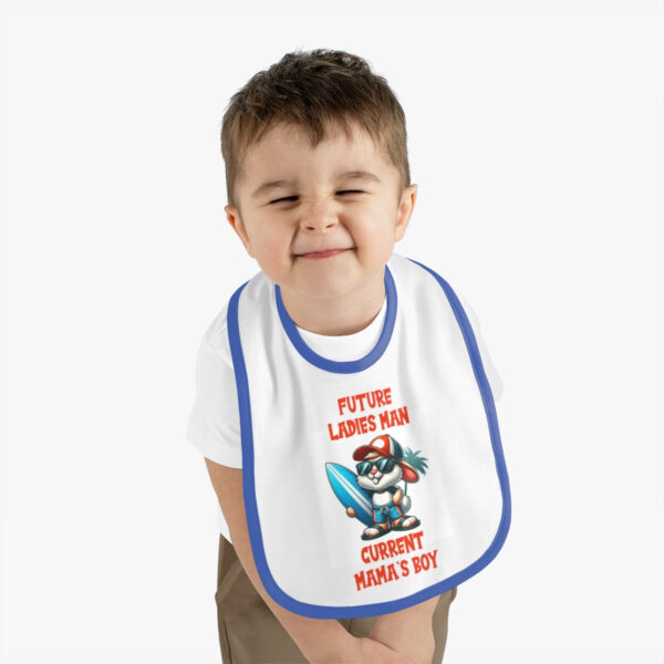 Future Ladies' Man Jersey Baby Bib: Adorably Stylish & Practical