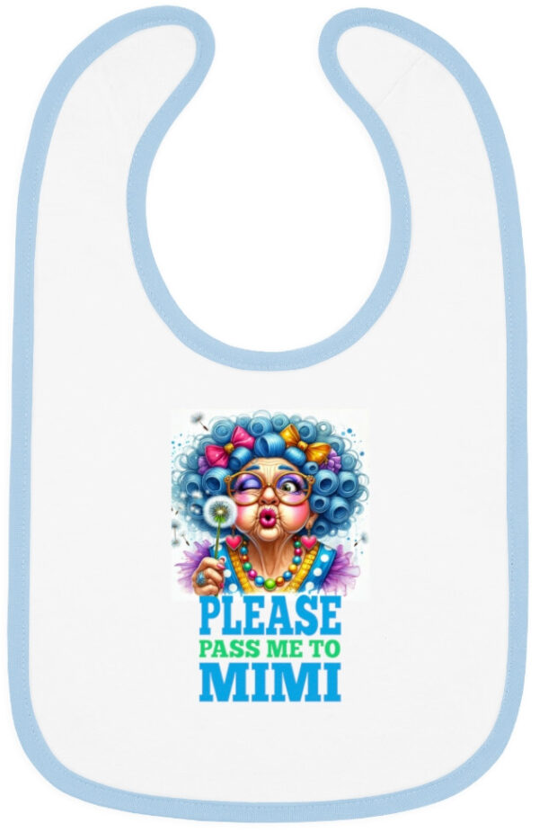 Adorable Jersey Baby Bib: 'Please Pass Me to Mimi' Design