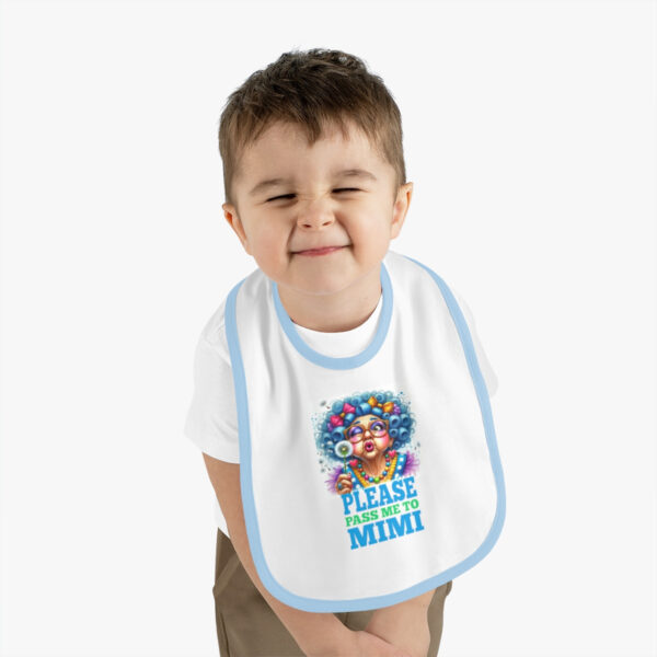 Adorable Jersey Baby Bib: 'Please Pass Me to Mimi' Design