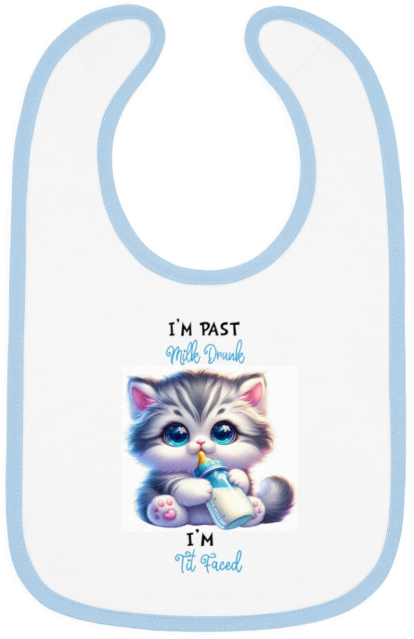 Jersey Baby Bib: 'Past Milk Drunk, Now Tit Faced' Fun Design