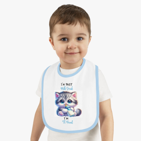 Jersey Baby Bib: 'Past Milk Drunk, Now Tit Faced' Fun Design