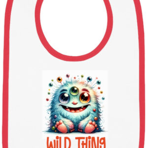 Wild Thing Jersey Baby Bib: Keep Mealtime Fun & Mess-Free!